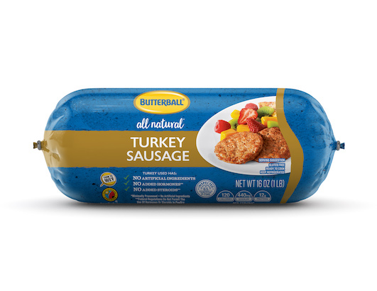 All Natural Frozen Turkey Breakfast Sausage Butterball